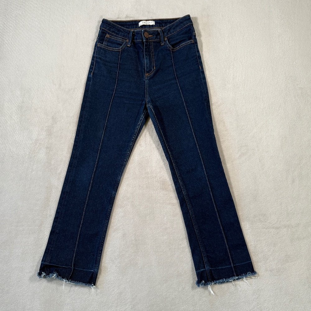 Sandro Paris Jeans‎ Womens EU38 Dark Blue Skinny High Waist Capri